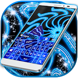 Blue Neon Color Keyboard icon