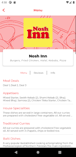 Android application Nosh Inn LS14 screenshort