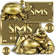 Gold Lucky Charm Go SMS theme