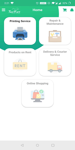 Android application Tezzkart - Delivery App, Onlin screenshort