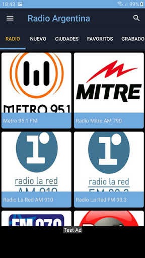 Radio Argentina Screen 2