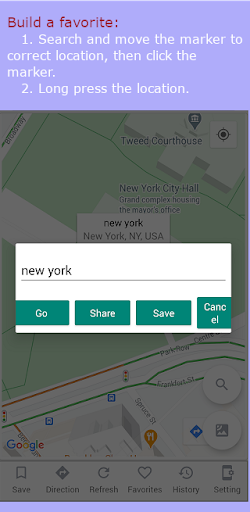 Personal geolocation database Screen 3