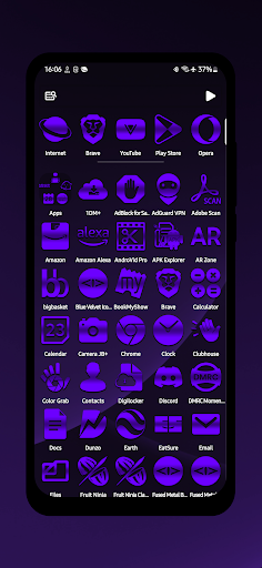 Screenshot of Purple Fused Metal Icon Pack