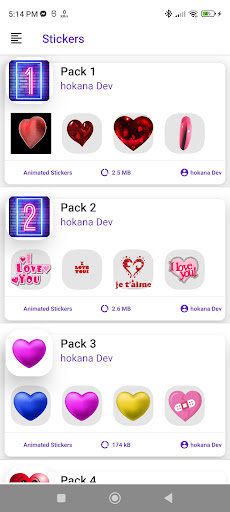 WASticker hearts stickers Screenshot 2 - AppWisp.com
