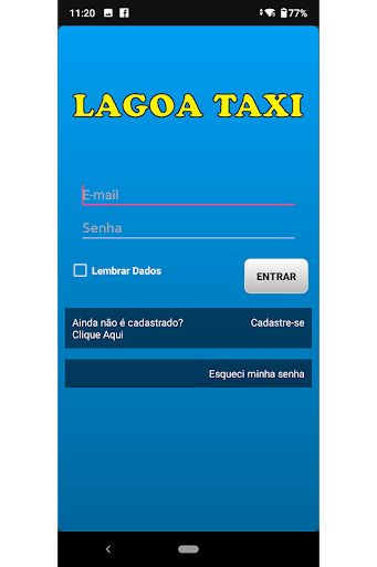 Android application Lagoa Taxi Mobile screenshort
