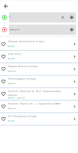 Chennai Metro Map Fare Time Screen 3
