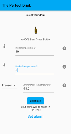 Android application The Perfect Drink screenshort