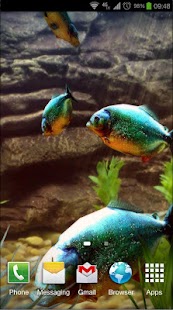 Captura de pantalla de Piranha Aquarium 3D lwp