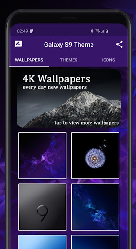 Galaxy S9 purple Theme Screen 2