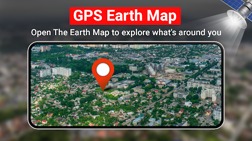 Android application GPS Earth Maps Live Navigation screenshort