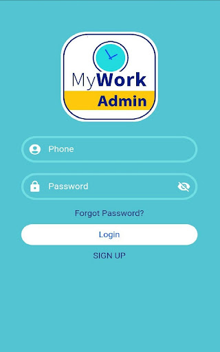 Android application MyWork Admin screenshort