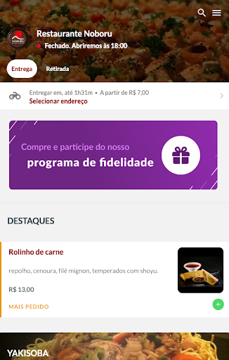Android application Restaurante Noboru screenshort