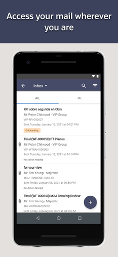 Screenshot of Oracle Aconex