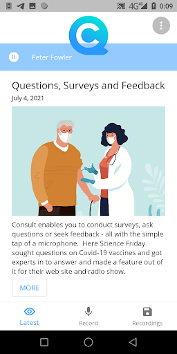 Android application Consult screenshort