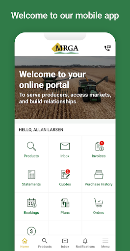 Android application MRGA Grower Portal screenshort