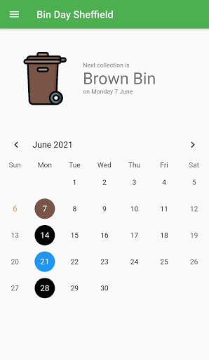 Bin Day Sheffield Screen 2