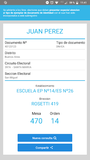 Android application Padrón SM screenshort