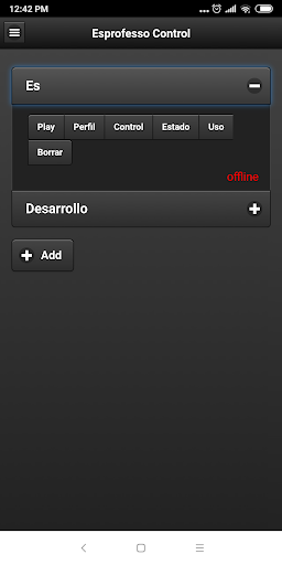 Esprofesso S1 Control Screen 2