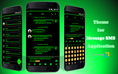 SMS Messages Neon Led Green