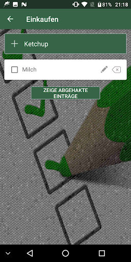 Synchronise shopping list Screen 3