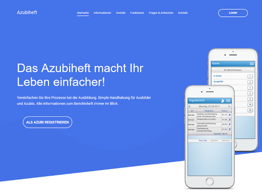 Android application Azubiheft Online Berichtsheft screenshort