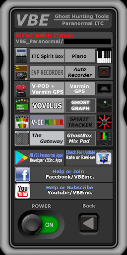VBE GHOST HUNTING TOOLS Screen 2