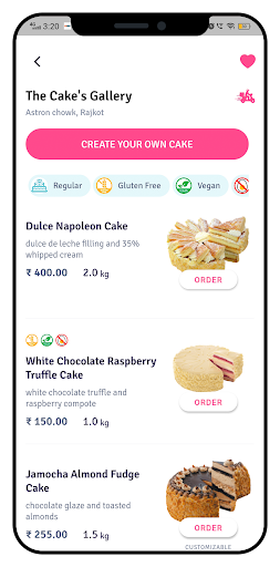 UpCake - Custom Cake Online Screen 2