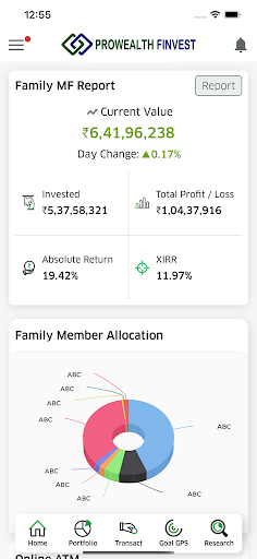 Android application PROWEALTH FINVEST screenshort