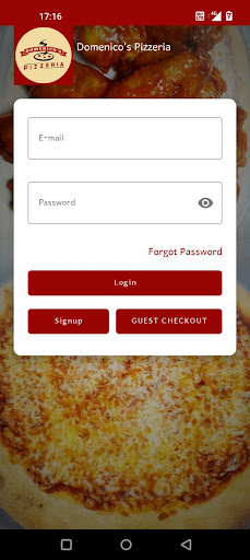Android application Domenico's Pizzeria screenshort