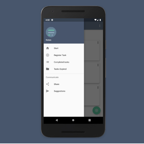 Android application Notas screenshort