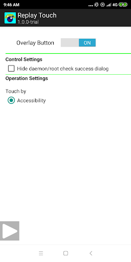 Android application Replay Touch screenshort
