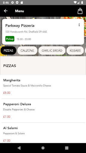 Parkway Pizzeria Screen 2