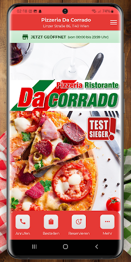 Android application Pizzeria Dacorrado screenshort