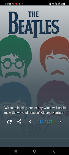 Android application The Beatles Quotes and Lyrics screenshort