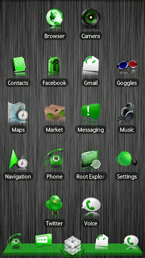 Android application Green ADW Theme screenshort