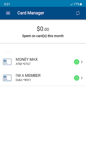 VCCU Card Manager Screen 2