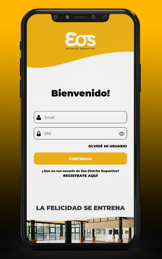 Android application EOS Distrito Deportivo screenshort
