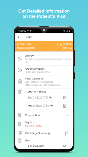 HJ HOSPITALS MOBILE APP Screen 3