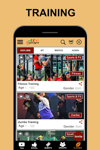 SportZGrid - Sports and Fitnes Screen 2
