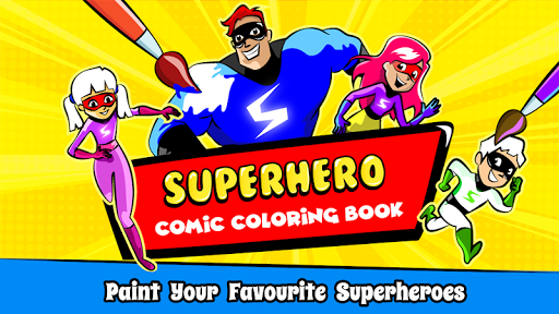 Superhero Coloring Book Game & Comics Drawing book screenshots 17