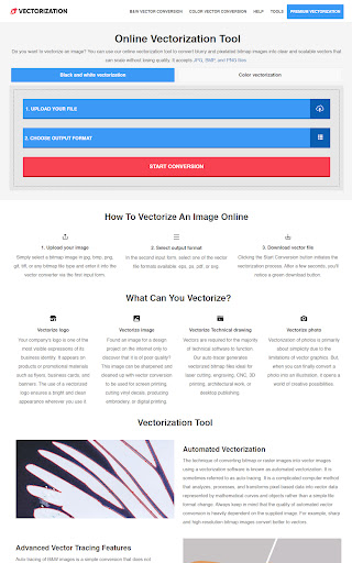 Vectorize image online Screen 3
