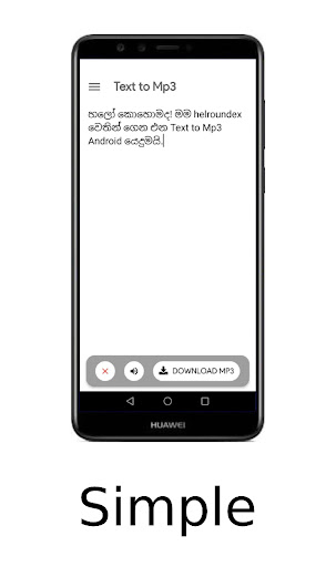 Android application Sinhala Text to Mp3 Download screenshort