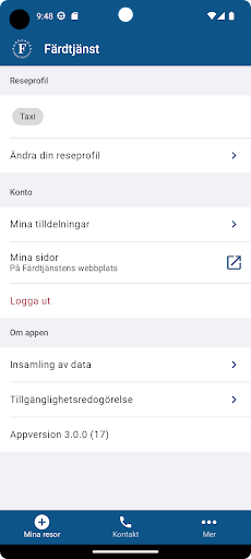 Färdtjänsten Stockholm Screen 3