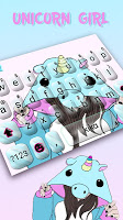 screenshot of Hat Unicorn Girl Keyboard Them