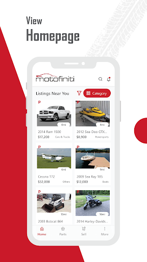 MotoFiniti - Vehicles & Parts Screen 2