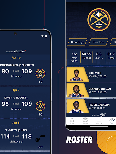Screenshot of Denver Nuggets Official App