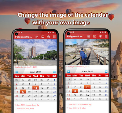 Android application Philippines Calendar 2024 screenshort