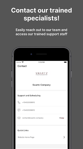 Swartz Company Screen 3