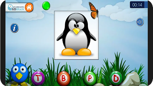 Fun with letters. T. D. P. B. Screen 2