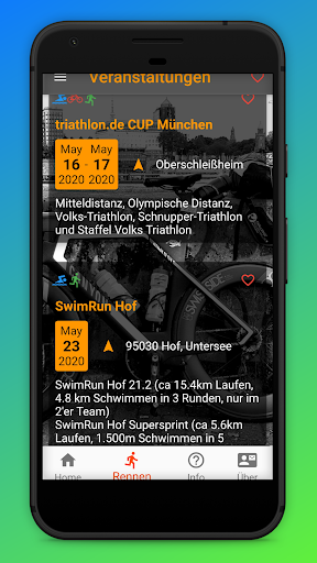 Android application Triathlon Rennen - Going Tough screenshort